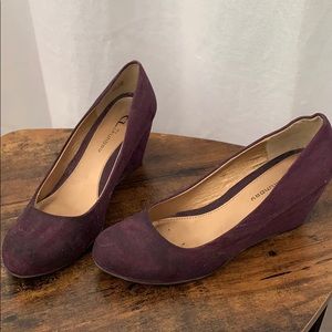Purple Wedge Heels